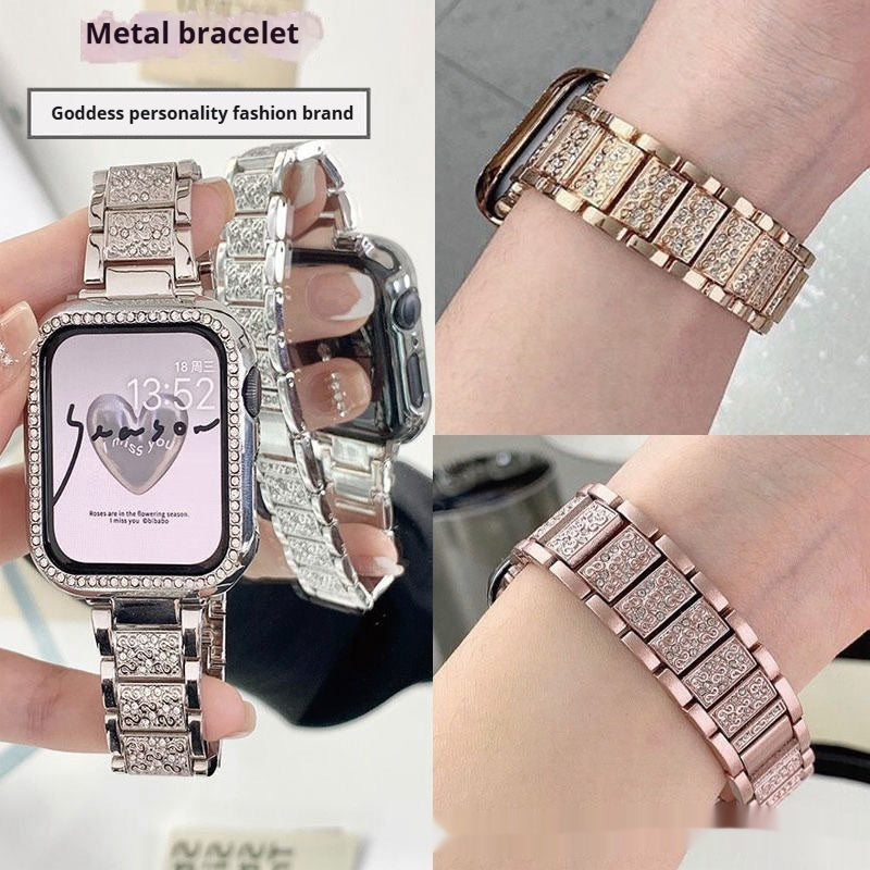 Smart Watch Band Three-bead Diamond Fashion Strap