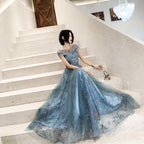 New Dreamy Temperament Heavy Industry Banquet Evening Dress