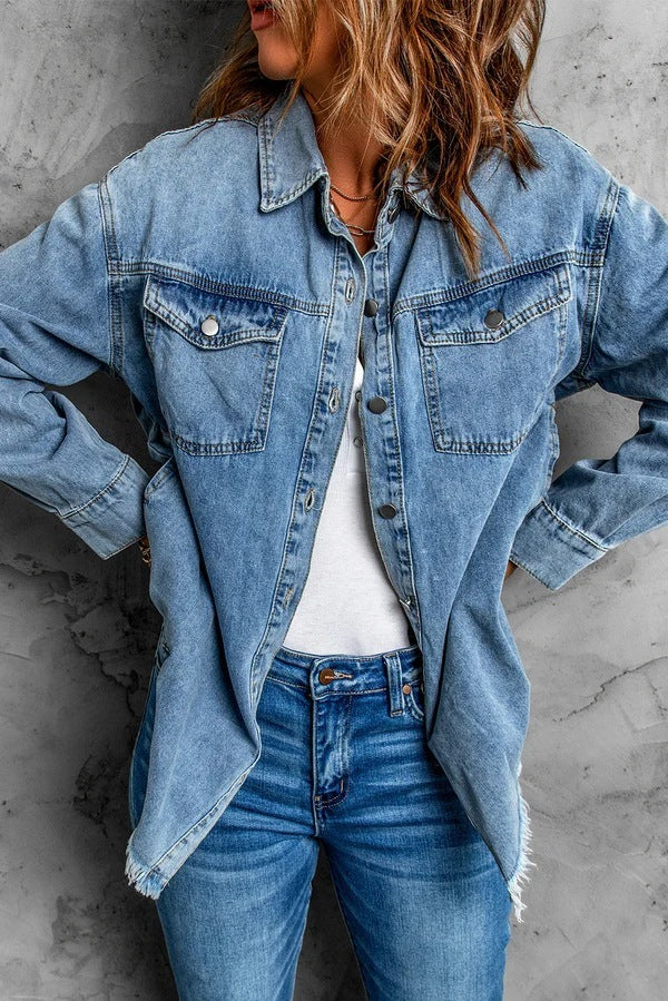 Women's Street Style Lapel Loose Denim Jacket