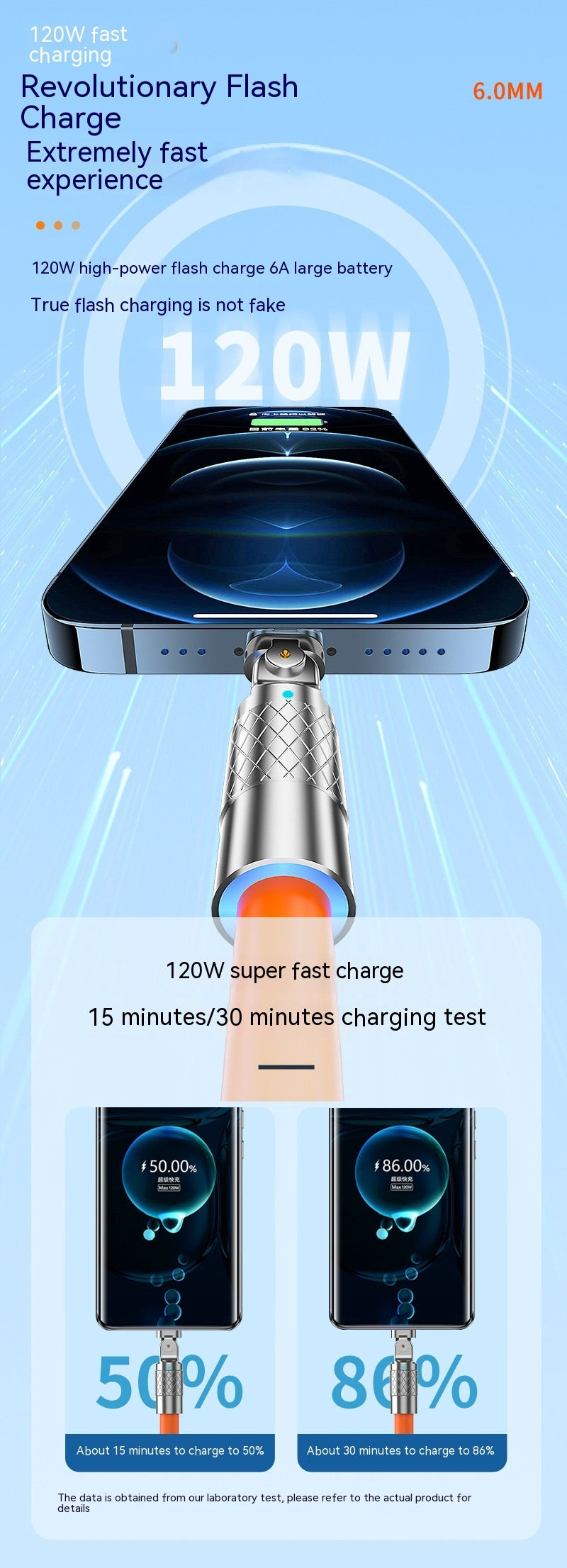 Mobile Game Rotating Elbow Data Super Fast Charge Charging Cable