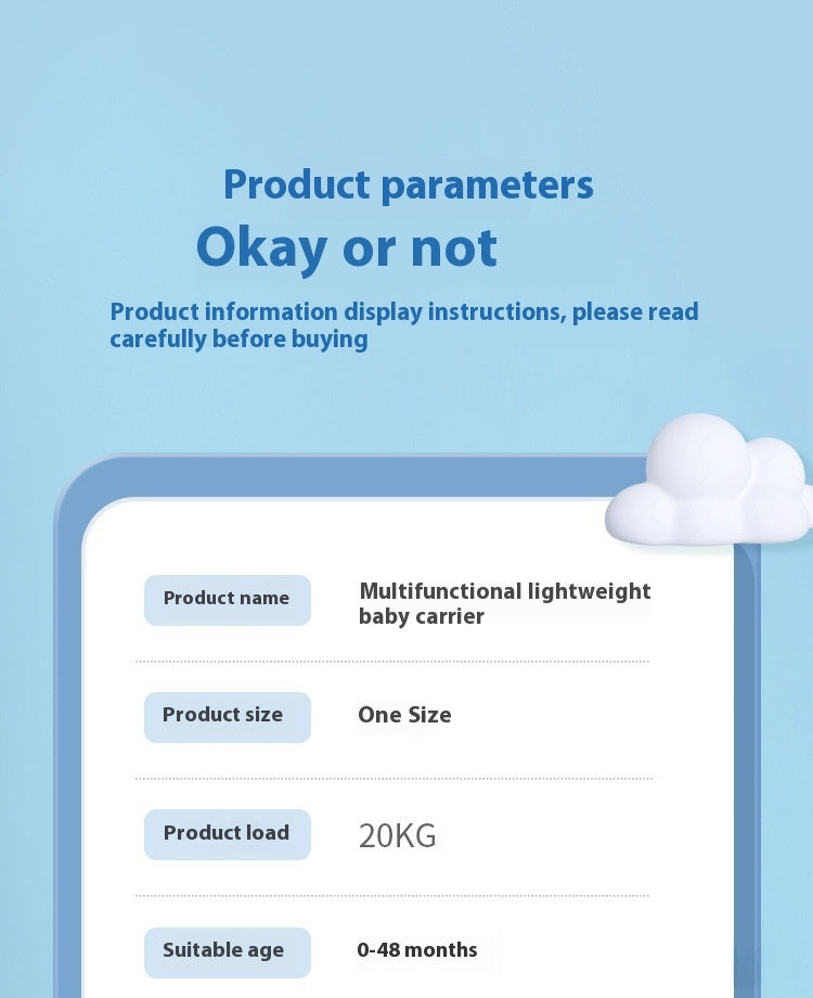 Upgraded Double Adjustable Newborn Baby Strap Waist Stool Back