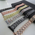 Two-tone Alloy Strap I-bead Diamond-set Metal Strap