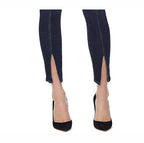 Women's Small-foot Slit Jeans European And American Stretch Slim Nine Points
