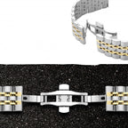 Seven Beads Stainless Steel Strap With Butterfly Buckle