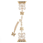 Pearl Butterfly Bracelet Zinc Alloy Metal Strap