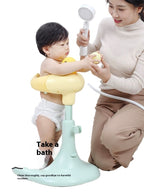 Baby Standing Red Mouth Duck Bath Table Hands-free Shower Non-slip Spine Protection Adjustable