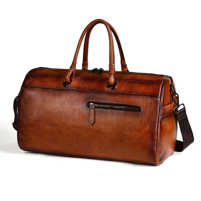 Top Layer Leather Bag Handmade Retro Large Capacity