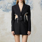 Midriff Outfit Top Temperament Slim-fitting Suit Women's