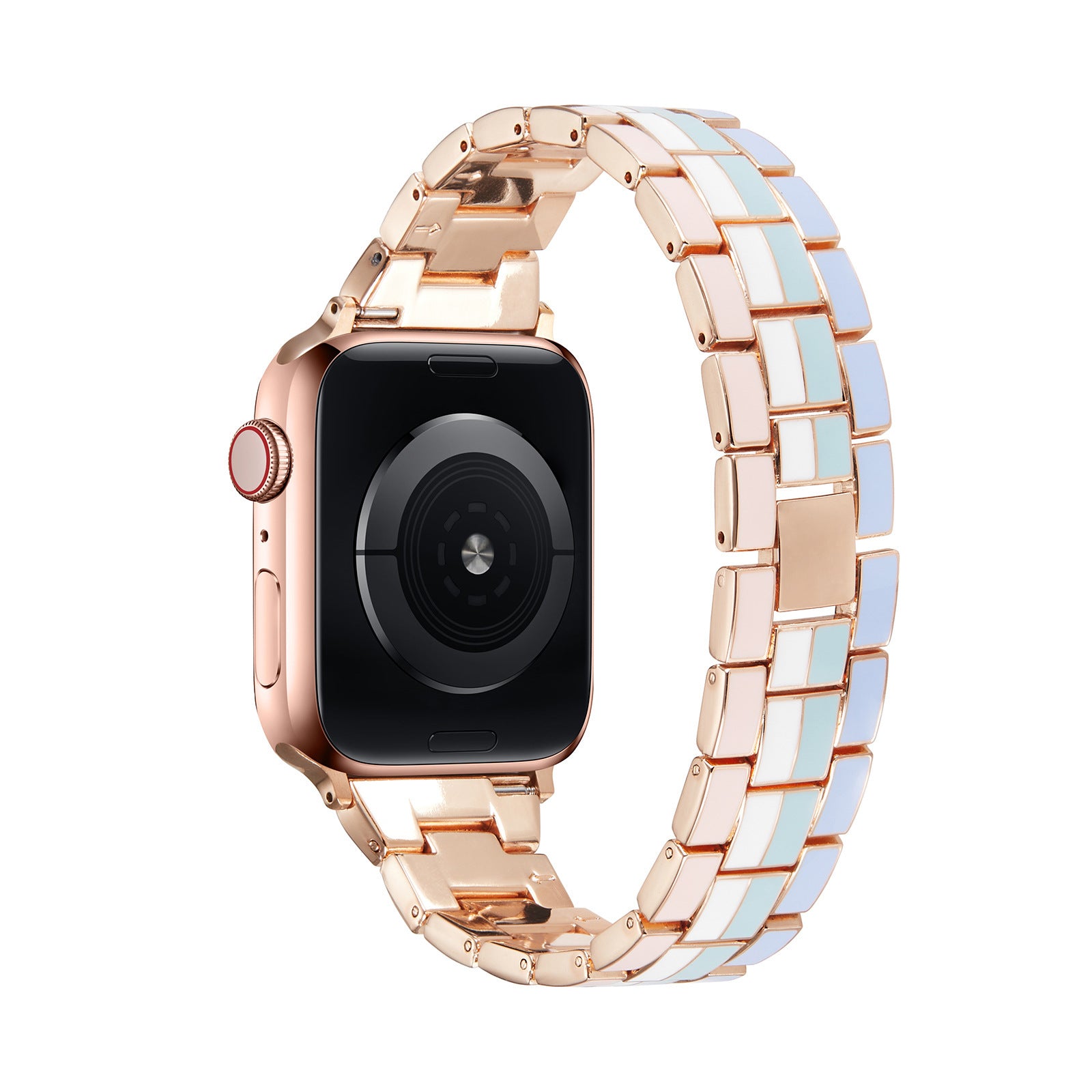 Rainbow Zinc Alloy Steel Band Metal Strap