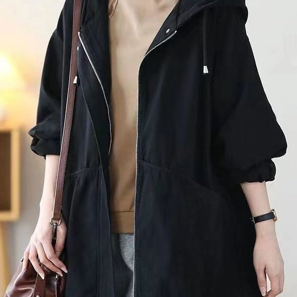 Fashion Casual Middle-aged Mom Hooded Younger Jacket Jacket
