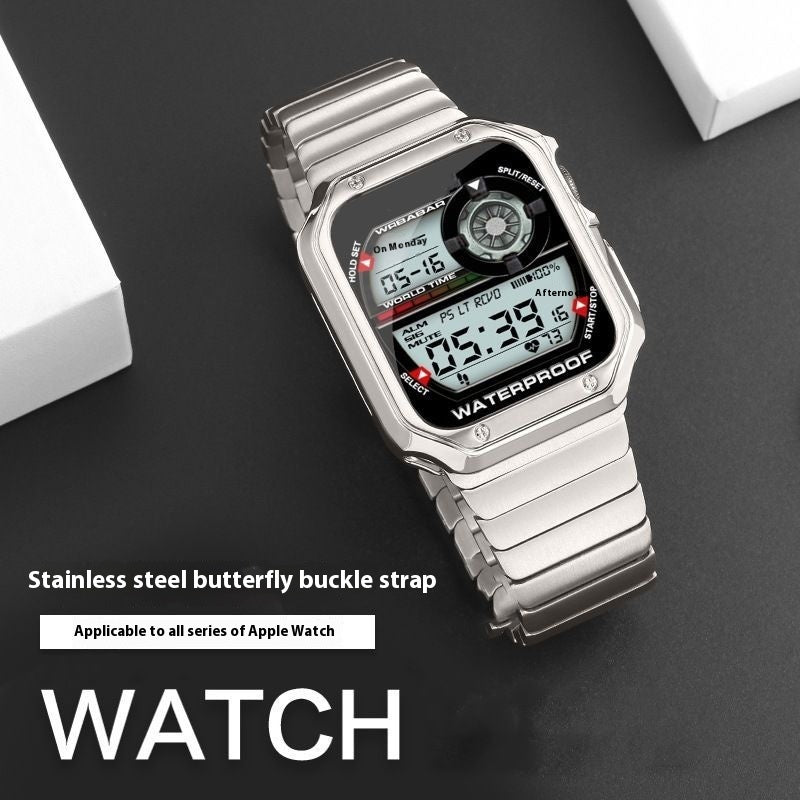 Watch Band Metal Stainless Steel With Butterfly